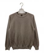 BATONERバトナ―）の古着「HIGH COUNT RIB CREW NECK」｜ベージュ