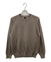 BATONER（バトナ―）の古着「HIGH COUNT RIB CREW NECK」｜ベージュ