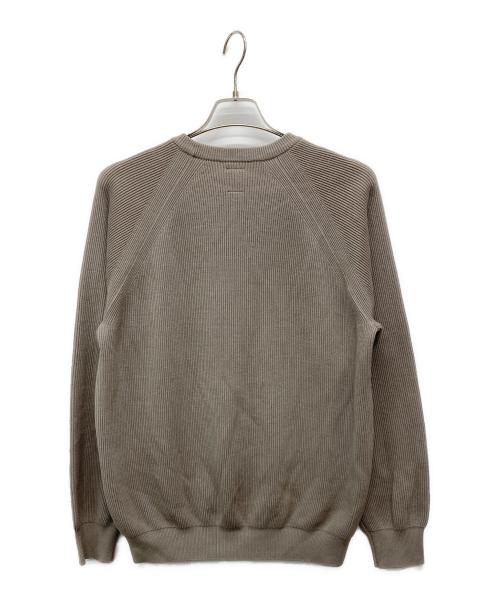BATONER（バトナ―）BATONER (バトナ―) HIGH COUNT RIB CREW NECK ベージュ サイズ:Sの古着・服飾アイテム