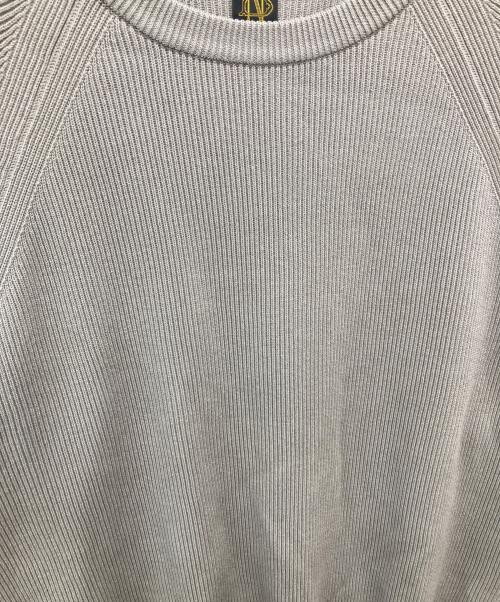 BATONER（バトナ―）BATONER (バトナ―) HIGH COUNT RIB CREW NECK ベージュ サイズ:Sの古着・服飾アイテム