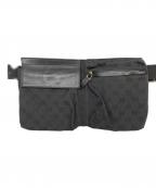 GUCCIグッチ）の古着「GGキャンバス ウエストポーチ/28566」｜ブラック
