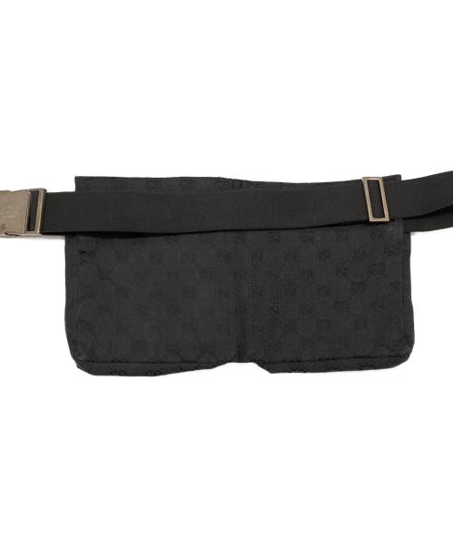 GUCCI（グッチ）GUCCI (グッチ) GGキャンバス ウエストポーチ/28566 ブラックの古着・服飾アイテム