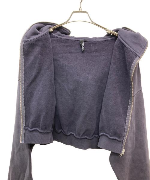 entire studios（エンタイアスタジオ）ENTIRE STUDIOS (エンタイアスタジオ) CROPPED FULL ZIP パープル サイズ:Ｌの古着・服飾アイテム