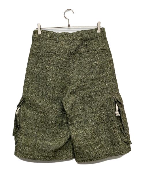 PARANOID（パラノイド）PARANOID (パラノイド) Tweed Purse Cargo Shorts/PD25SS-PT06 オリーブ サイズ:Mの古着・服飾アイテム