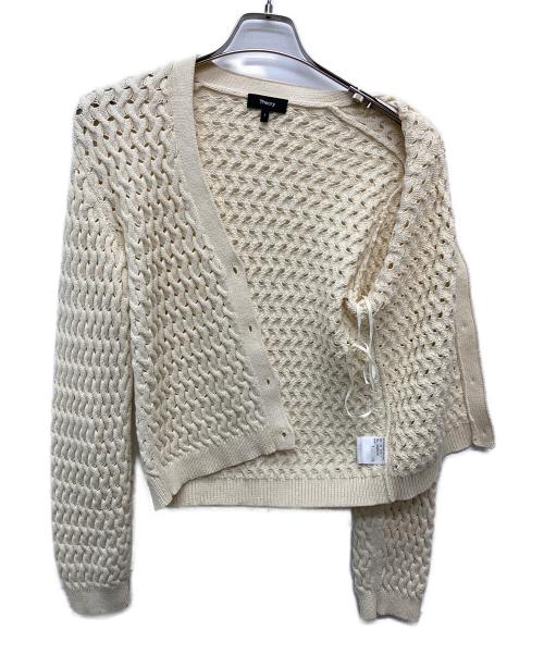 theory（セオリー）theory (セオリー) Rounded Cotton Cable Cardigan アイボリー サイズ:Sの古着・服飾アイテム