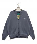 FRED PERRY×SSZフレッドペリー×エスエスズィー）の古着「シンテレビ装  ティーチャーカーディガン」｜ブルー