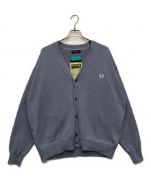 FRED PERRY×SSZ（フレッドペリー×エスエスズィー）の古着「シンテレビ装  ティーチャーカーディガン」｜ブルー