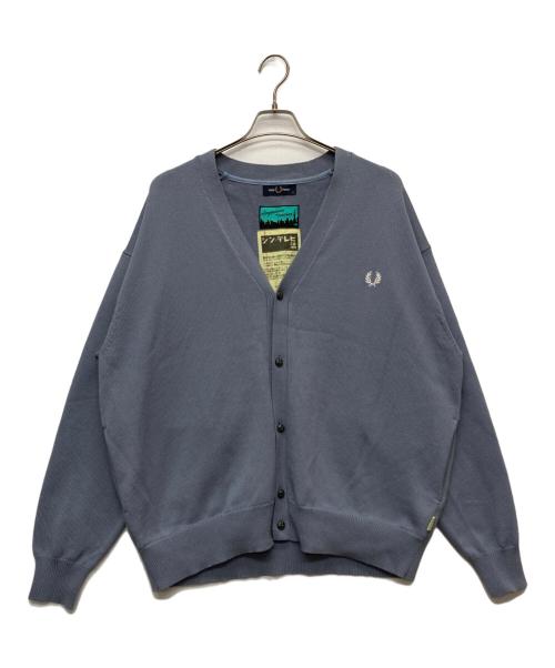 FRED PERRY（フレッドペリー）FRED PERRY (フレッドペリー) SSZ (エスエスズィー) シンテレビ装  ティーチャーカーディガン ブルー サイズ:Ｍの古着・服飾アイテム