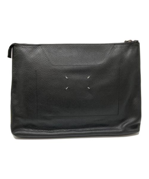 Maison Margiela（メゾンマルジェラ）Maison Margiela (メゾンマルジェラ) レザークラッチバッグ/S55WH0010 ブラックの古着・服飾アイテム