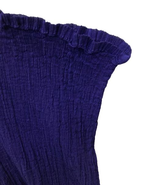 me ISSEY MIYAKE（ミーイッセイ ミヤケ）me ISSEY MIYAKE (ミーイッセイ ミヤケ) シワ加工プリーツパンツ ネイビー サイズ:-の古着・服飾アイテム