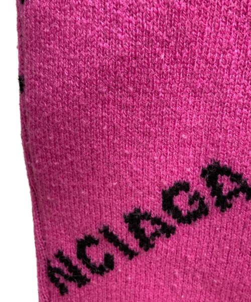 BALENCIAGA（バレンシアガ）BALENCIAGA (バレンシアガ) ヴァージンウールジャガードロゴニット/K178 510243 ピンク サイズ:38の古着・服飾アイテム