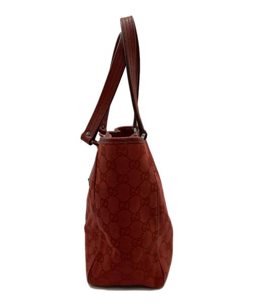 GUCCI（グッチ）GUCCI (グッチ) GGキャンバストートバッグ/113019 レッドの古着・服飾アイテム