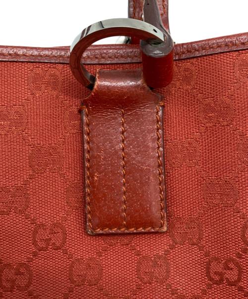 GUCCI（グッチ）GUCCI (グッチ) GGキャンバストートバッグ/113019 レッドの古着・服飾アイテム