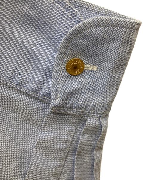 HERMES（エルメス）HERMES (エルメス) セリエボタンエンブレム刺繍シャツ ブルー サイズ:40-15 3/4の古着・服飾アイテム