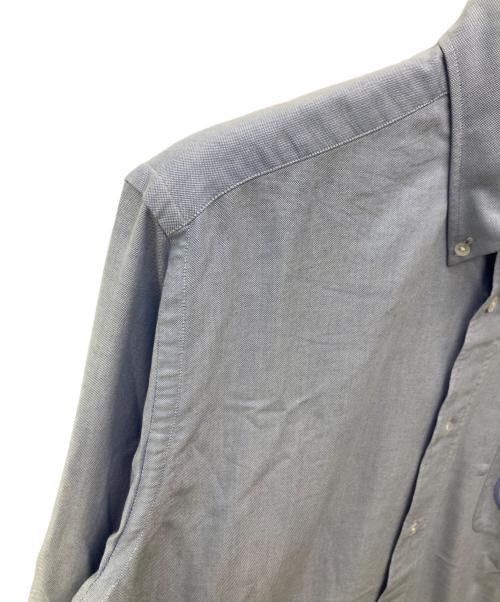 HERMES（エルメス）HERMES (エルメス) セリエボタンエンブレム刺繍シャツ ブルー サイズ:40-15 3/4の古着・服飾アイテム