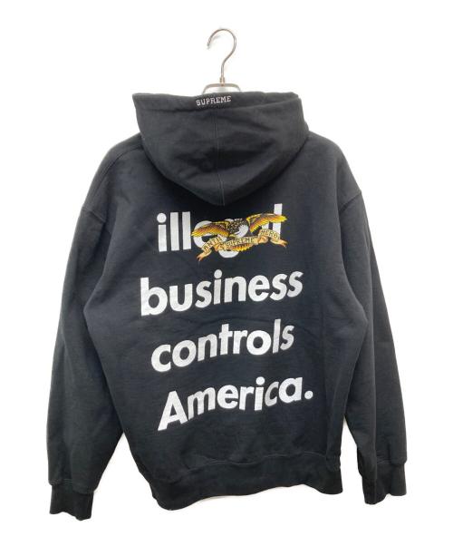 SUPREME（シュプリーム）Supreme (シュプリーム) ANTIHERO (アンタイヒーロー) Hooded Sweatshirt ブラック サイズ:Ｌの古着・服飾アイテム
