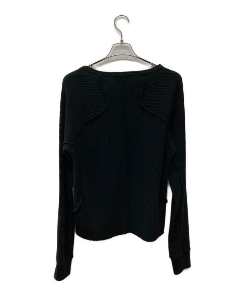 NVRFRGT（ネヴァーフォーゲット）NVRFRGT (ネヴァーフォーゲット) Waffle Thermal Long Sleeve T-shirt/NF252T03 ブラック サイズ:2の古着・服飾アイテム
