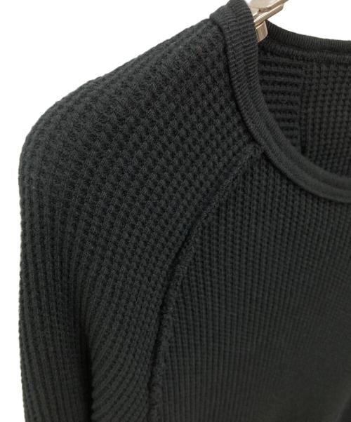 NVRFRGT（ネヴァーフォーゲット）NVRFRGT (ネヴァーフォーゲット) Waffle Thermal Long Sleeve T-shirt/NF252T03 ブラック サイズ:2の古着・服飾アイテム