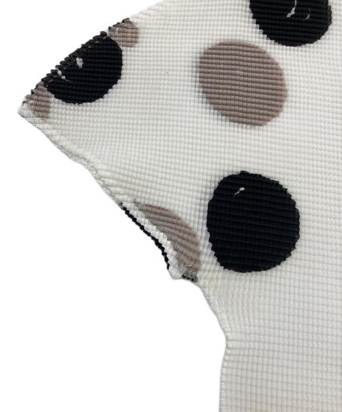 me ISSEY MIYAKE（ミーイッセイ ミヤケ）me ISSEY MIYAKE (ミーイッセイ ミヤケ) 総柄プリーツカットソー/MI63FK136 ホワイト サイズ:ＦＲＥＥの古着・服飾アイテム