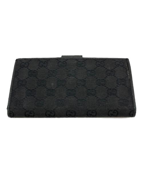 GUCCI（グッチ）GUCCI (グッチ) GGキャンバス長財布 ブラックの古着・服飾アイテム