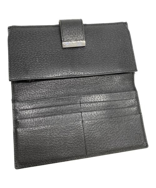 GUCCI（グッチ）GUCCI (グッチ) GGキャンバス長財布 ブラックの古着・服飾アイテム