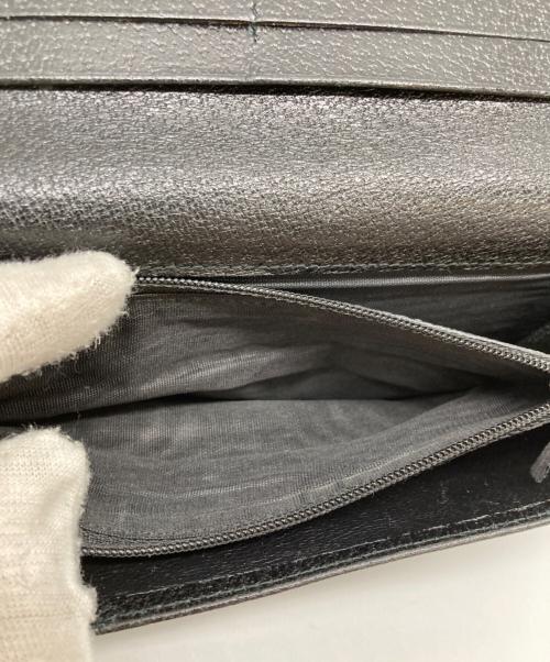 GUCCI（グッチ）GUCCI (グッチ) GGキャンバス長財布 ブラックの古着・服飾アイテム