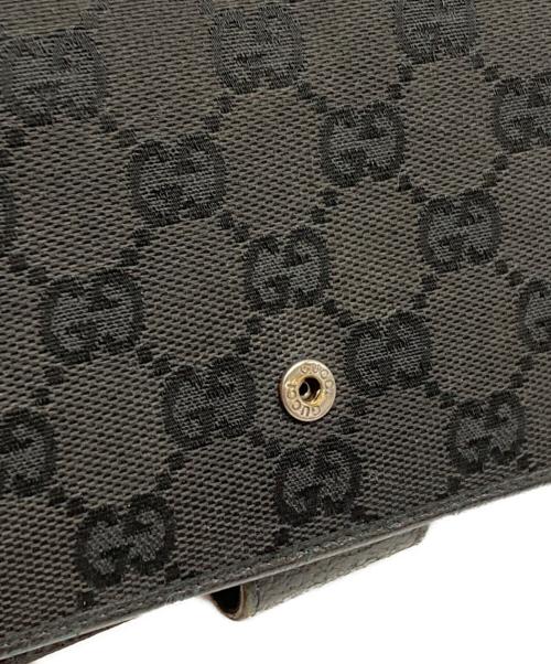 GUCCI（グッチ）GUCCI (グッチ) GGキャンバス長財布 ブラックの古着・服飾アイテム
