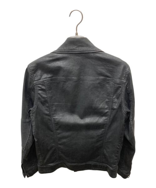 DIESEL（ディーゼル）DIESEL (ディーゼル) コーティングライダースジャケット ブラック サイズ:Sの古着・服飾アイテム