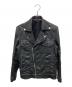 DIESEL（ディーゼル）の古着「コーティングライダースジャケット」｜ブラック