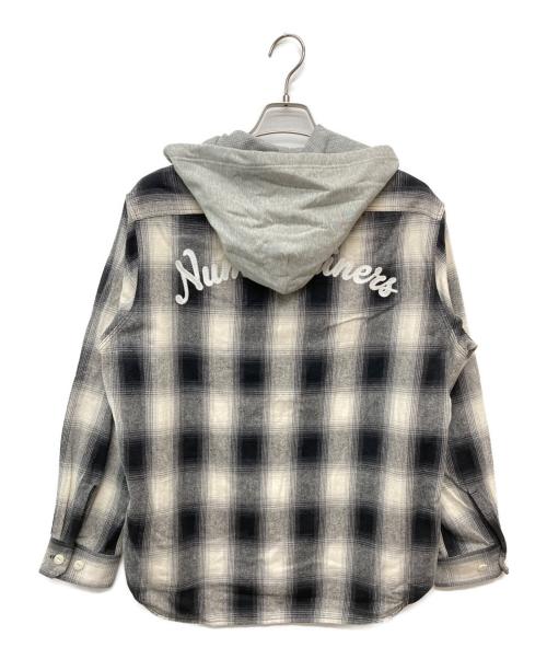 NUMBER (N)INE（ナンバーナイン）NUMBER (N)INE (ナンバーナイン) DEVILOCK (デヴィロック) BACK LOGO HOODIE SHIRT グレー サイズ:2の古着・服飾アイテム