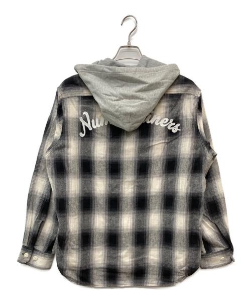 NUMBER (N)INE（ナンバーナイン）NUMBER (N)INE (ナンバーナイン) DEVILOCK (デヴィロック) BACK LOGO HOODIE SHIRT グレー サイズ:2の古着・服飾アイテム