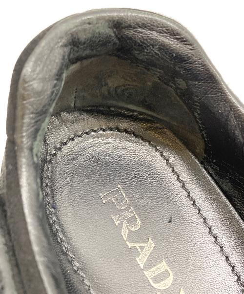 PRADA（プラダ）PRADA (プラダ) スウェードスリッポン ブラック サイズ:23.5の古着・服飾アイテム