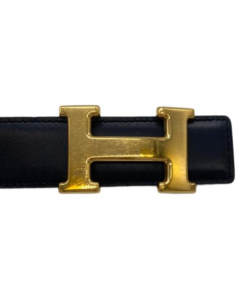 HERMES（エルメス）HERMES (エルメス) コンスタンスHロゴベルト レッド×ネイビー サイズ:78の古着・服飾アイテム