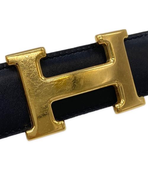 HERMES（エルメス）HERMES (エルメス) コンスタンスHロゴベルト レッド×ネイビー サイズ:78の古着・服飾アイテム