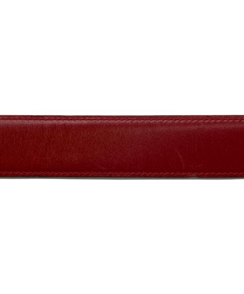 HERMES（エルメス）HERMES (エルメス) コンスタンスHロゴベルト レッド×ネイビー サイズ:78の古着・服飾アイテム
