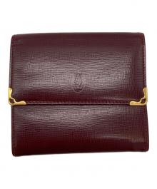 Cartier（カルティエ）の古着「3つ折り財布」｜ボルドー