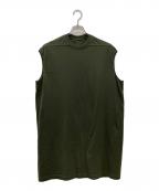 RICK OWENSリックオウエンス）の古着「TARP SLEEVELESS T-SHIRT/RU02B2160-JA」｜グリーン