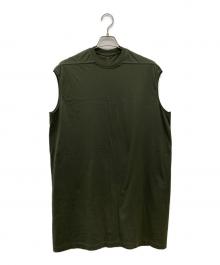 RICK OWENS（リックオウエンス）の古着「TARP SLEEVELESS T-SHIRT/RU02B2160-JA」｜グリーン