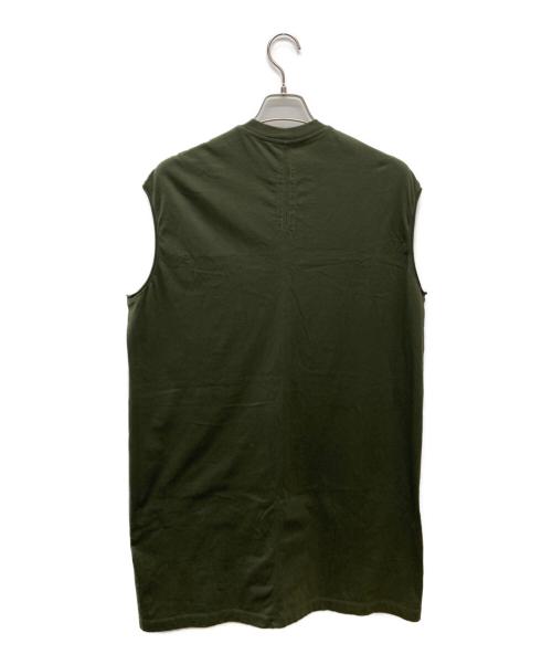 RICK OWENS（リックオウエンス）RICK OWENS (リックオウエンス) TARP SLEEVELESS T-SHIRT/RU02B2160-JA グリーン サイズ:ＸＳの古着・服飾アイテム
