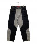 SUPREMEシュプリーム）の古着「2-Tone Paneled Baggy Jean」｜ブラック×グレー