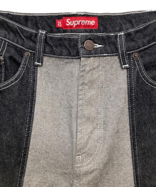 SUPREME（シュプリーム）SUPREME (シュプリーム) 2-Tone Paneled Baggy Jean ブラック×グレー サイズ:81cm (W32)の古着・服飾アイテム