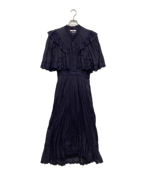 ISABEL MARANT ETOILE（イザベルマランエトワール）ISABEL MARANT ETOILE (イザベルマランエトワール) レースブラウスワンピース/RO2215-22A038E ネイビー サイズ:38の古着・服飾アイテム