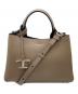 TOD'S (トッズ) T TIMELESS  MICRO 2WAY BAG/XBWAPAEL000QRI9P13 ベージュ：90000円
