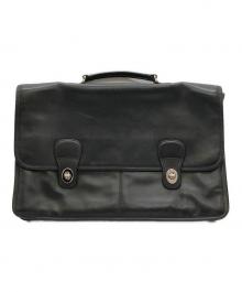 COACH（コーチ）の古着「レザーブリーフケース/F70375」｜ブラック