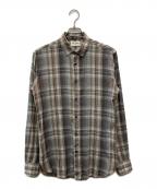 Saint Laurent Parisサンローランパリ）の古着「レギュラーカラーチェックシャツ/376954」｜グレー