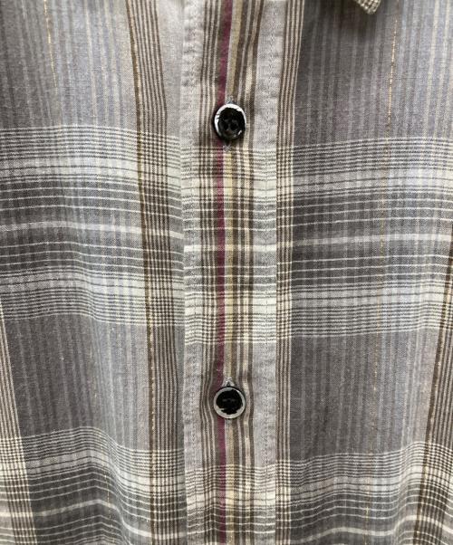 Saint Laurent Paris（サンローランパリ）Saint Laurent Paris (サンローランパリ) レギュラーカラーチェックシャツ/376954 グレー サイズ:40の古着・服飾アイテム