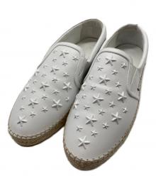 JIMMY CHOO（ジミーチュウ）の古着「スタッズエスパドリーユ」｜ホワイト