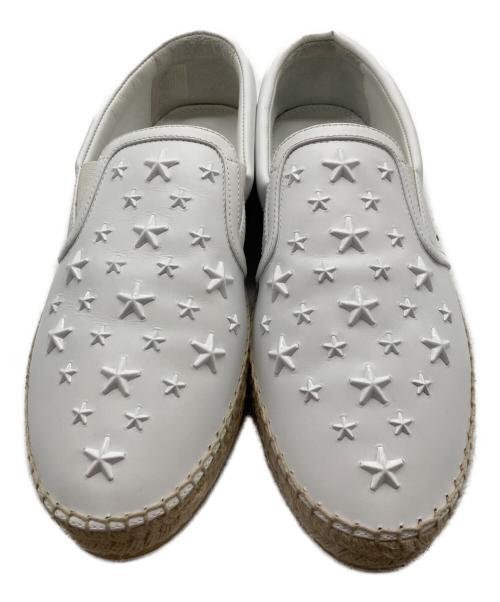 JIMMY CHOO（ジミーチュウ）JIMMY CHOO (ジミーチュウ) スタッズエスパドリーユ ホワイト サイズ:25.5cmの古着・服飾アイテム