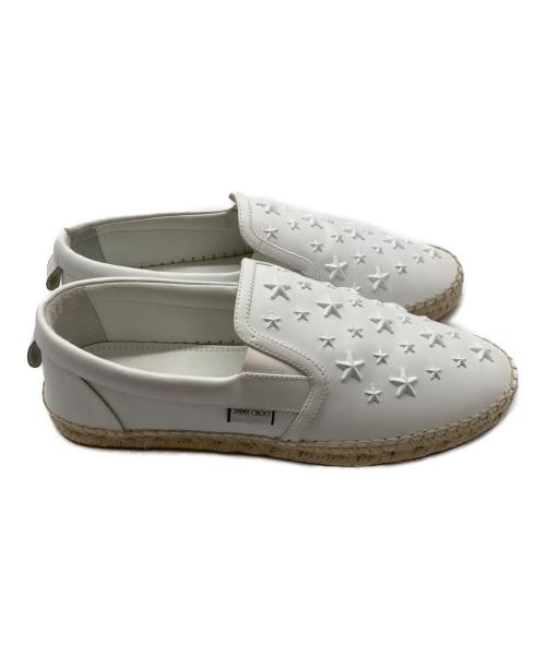 JIMMY CHOO（ジミーチュウ）JIMMY CHOO (ジミーチュウ) スタッズエスパドリーユ ホワイト サイズ:25.5cmの古着・服飾アイテム