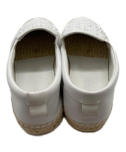 JIMMY CHOO（ジミーチュウ）JIMMY CHOO (ジミーチュウ) スタッズエスパドリーユ ホワイト サイズ:25.5cmの古着・服飾アイテム